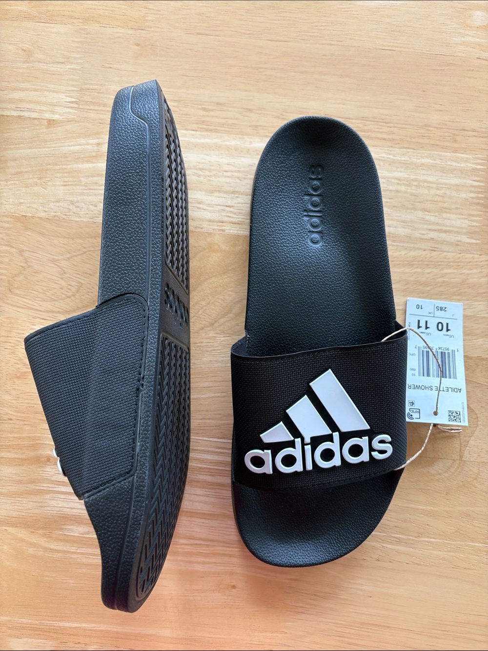 ⚽️ Adidas Adilette Shower Slides. Size 10 men/11 women. New in the box!